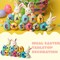 JOYIN Easter Bunny Carrots Resin Centerpiece Decor with The Word Spring Decoration Tabletop & Egg Figuring for Home and Office
